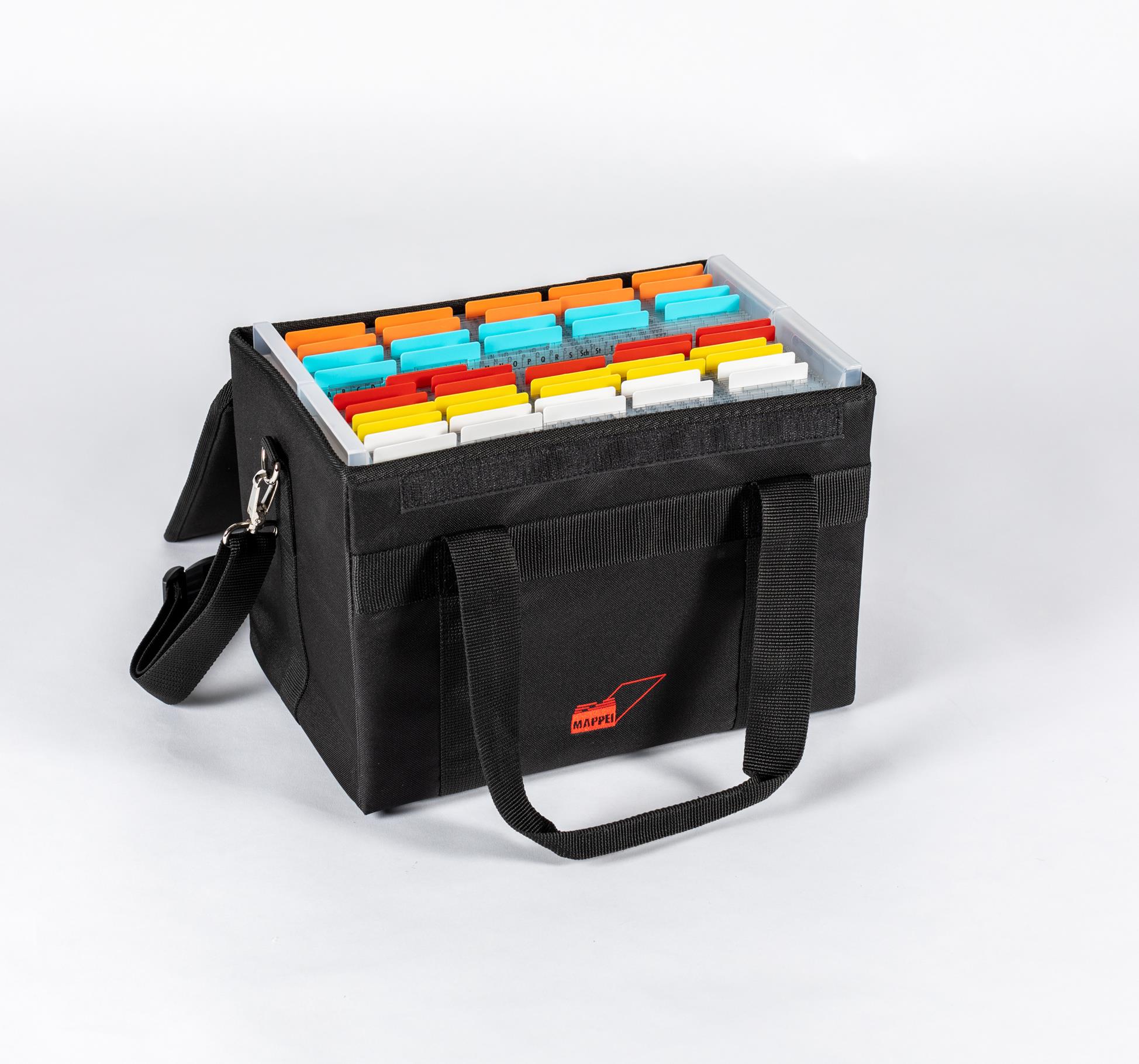 Transporttasche für 2 10 cm-Boxen, m. Trageriemen, Nylon