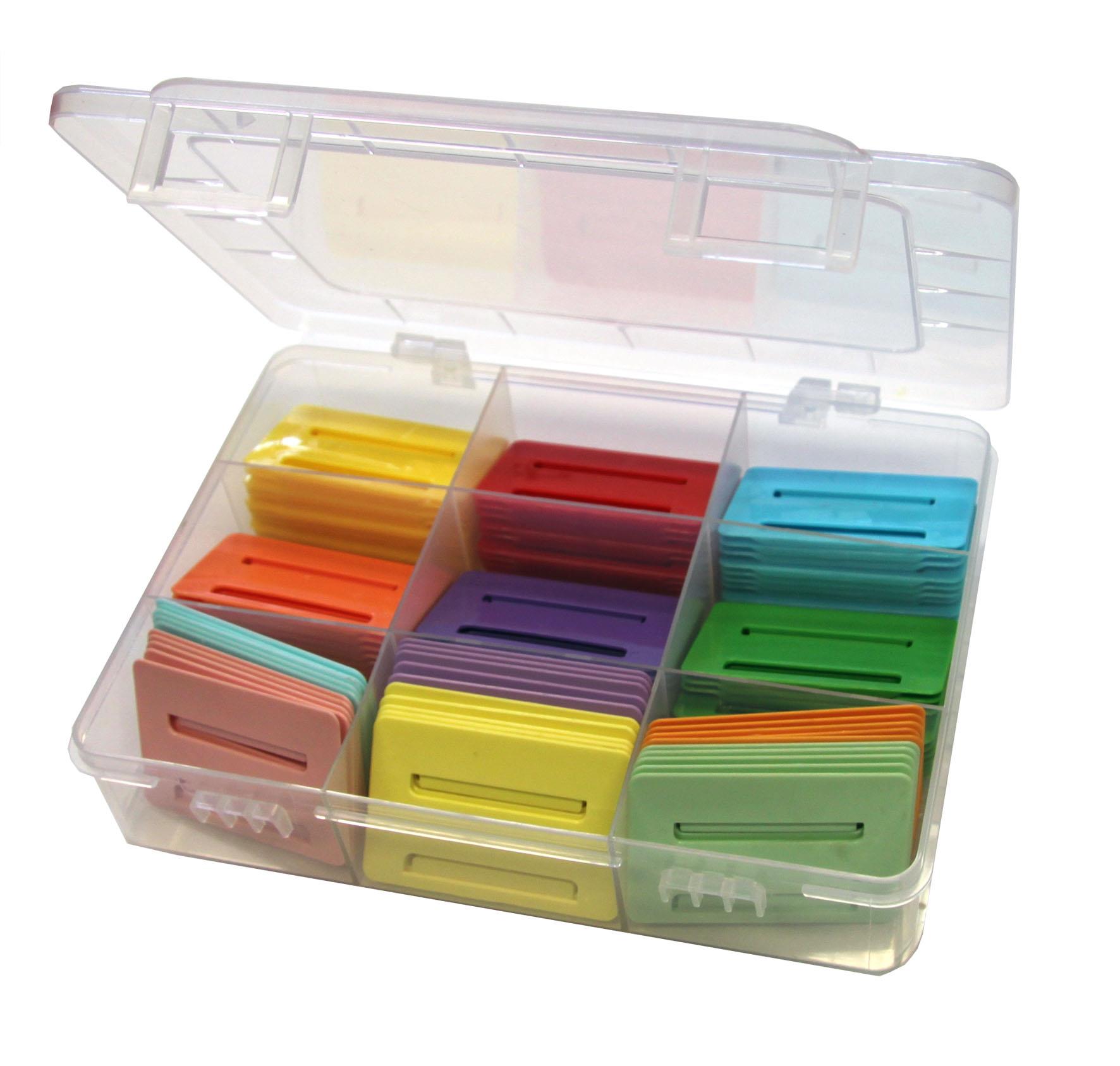 Beschriftungsläufer-Set, 55 mm, 90 Stück in 12 Farben in Box